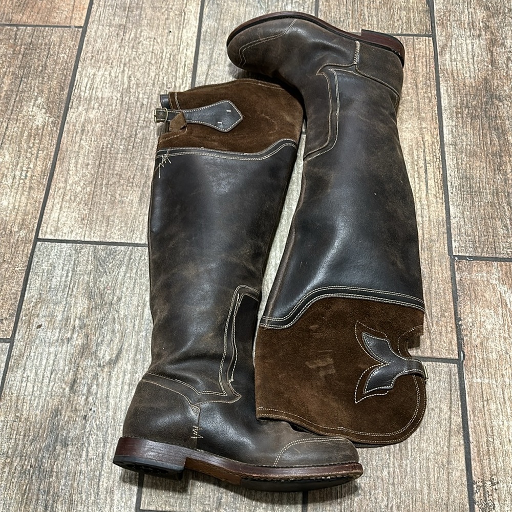 Timberland Women’s 7 Lucille‎ Brown Over the Knee Leather Boots